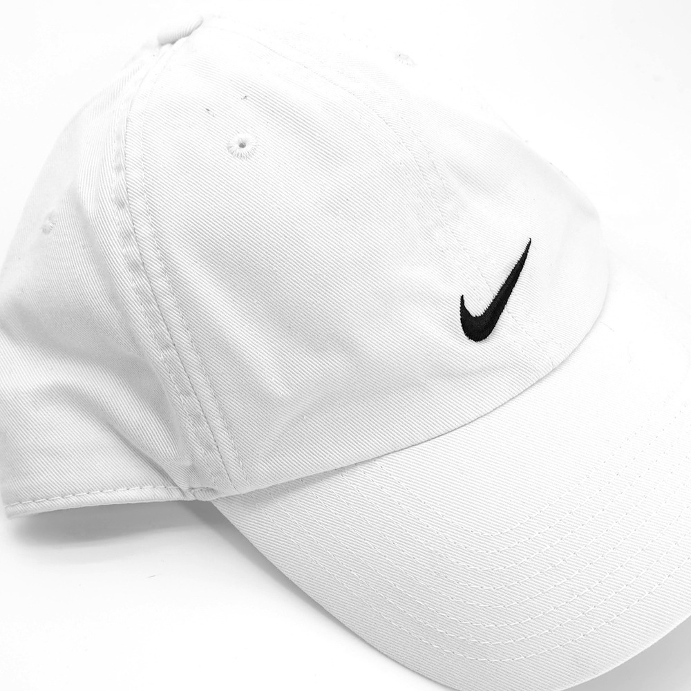 Nike Hat Cap Mens Strap Back White Swoosh Sportswear Casual - Picture 11 of 12